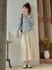Mishow Dámská džínová sukně 2023 podzimní nová vintage s vysokým pasem univerzální 100% bavlna dojíždějící volné elegantní sukně MXC43B0110