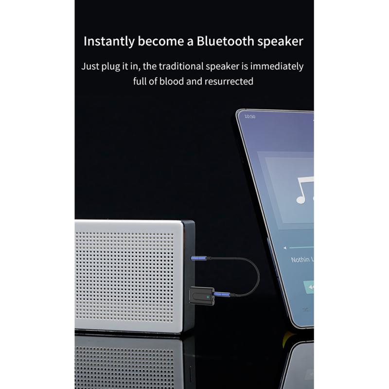 2 in 1 Bluetooth 5.0 Transmitter Receiver 3.5mm AUX HIFI Stereo Audio USB Mini Wireless Adapter for