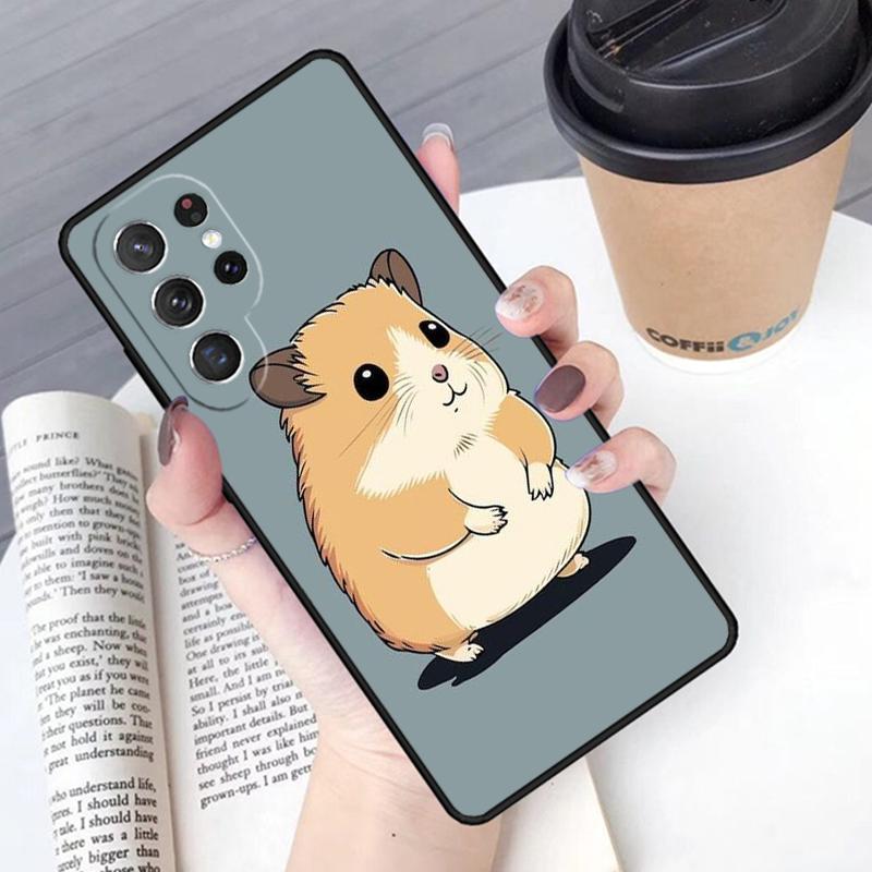 Cute Lovely Pet Hamster Phone Case Cover For Samsung Galaxy S24 S25 Ultra S21 S22 Ultra S10E Note 10 Plus Note 20 FE S23