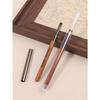 1pc Bottom Glue Nail Brush Pen, Professional Short Hair Small Square Phototherapy Pen, High-End Sandalwood Brush, Nail Salon Special Tool