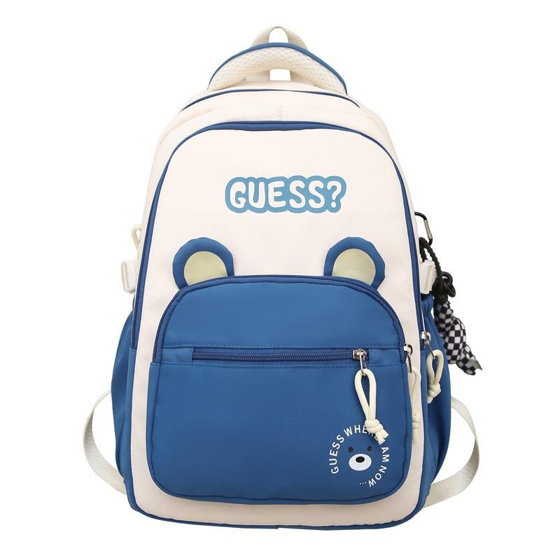 

Cartoon School Bag Children s Third To Sixth Grade Large Capacity Backpack синий