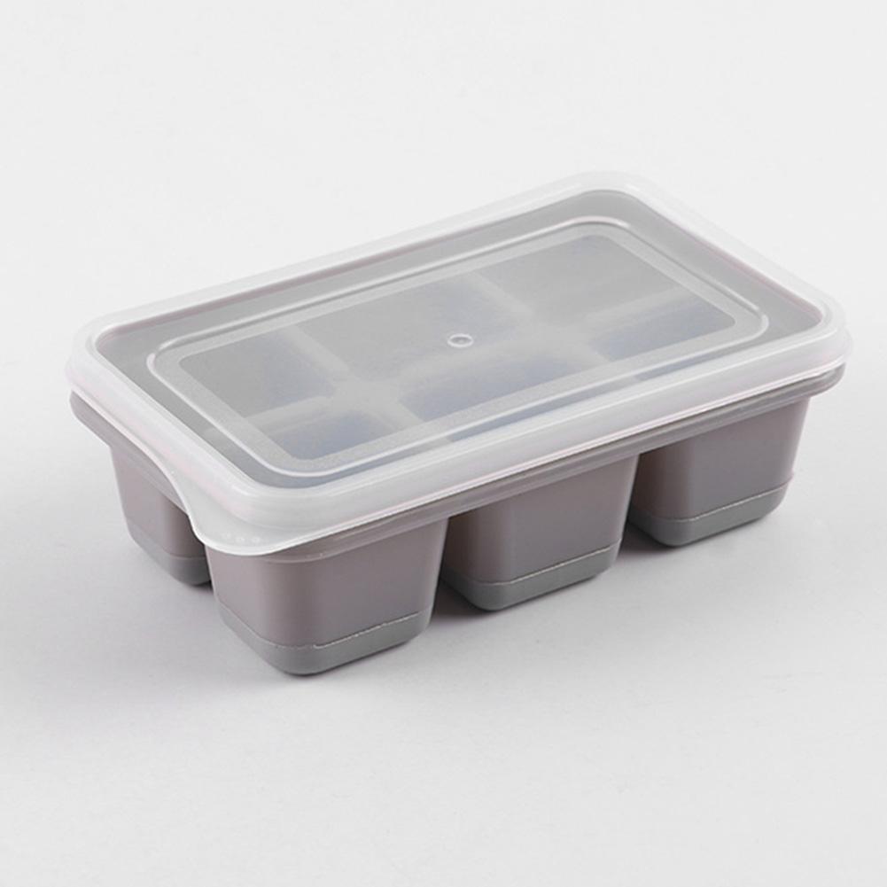 Ice For Cube Tray with Cover 6 Compartments for Quick Freeze Ice For Cubes