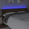 Vidaxl Zagłówek Do Łóżka Z Led, Ciemnobrązowy, 203X16X78/88Cm, Tkanina