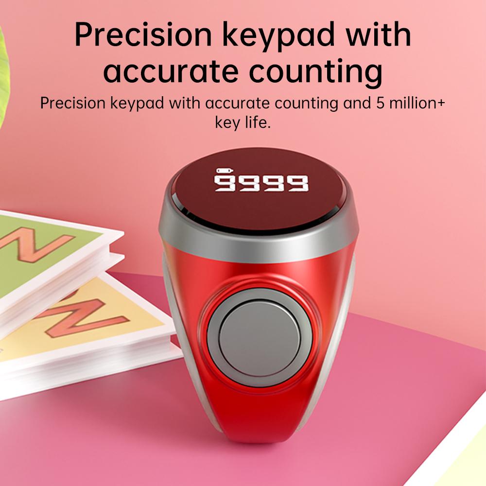 5-Digit Finger Counter Smart Electronic Digital Finger Ring Tally Counter Time Reminder Type-c Waterproof Counter 18/20/22mm 1