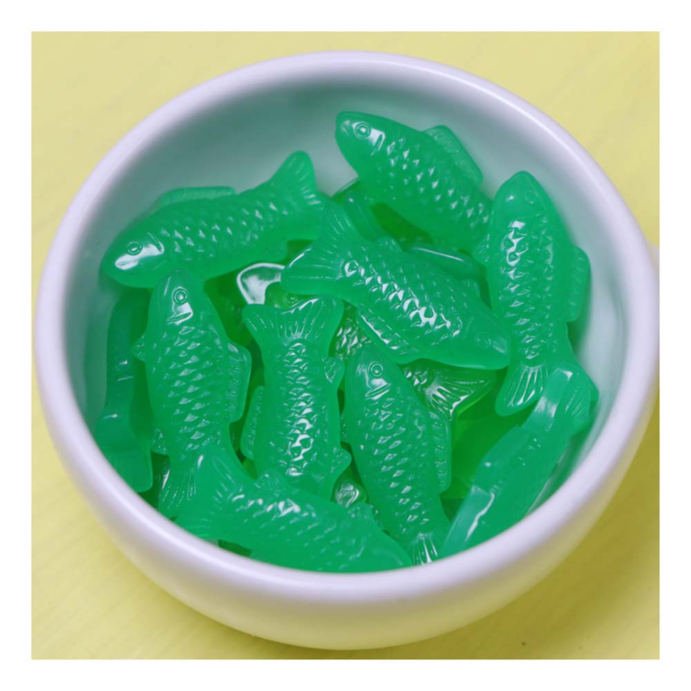 100pcs Mini Flatback Fish Cabochon 3D Miniature Fishes Doll House Cartoon Animals Accessories Kitchen Set Kids Gift