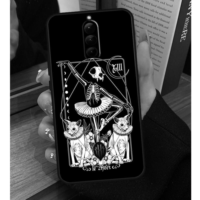 

Death Tarot Cat Case For Nubia Red Magic 8S 9S Pro Plus 6S 7S 6 7 Pro 6R 5G RedMagic 9 8 10 Pro Plus Coque Red Magic 8S Pro