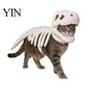 Abbigliamento per Animali Domestici di Halloween Costume Scheletro di Dinosauro, Abbigliamento 3D Luminescente al Buio, Morbido Cappello di Peluche Vestito Dino per Cani Gatti, Costume Cosplay per Feste di Vacanza
