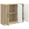 Sideboard In Sonoma Oak Finish 89 X 34.5 X 77 Cm Engineered Wood