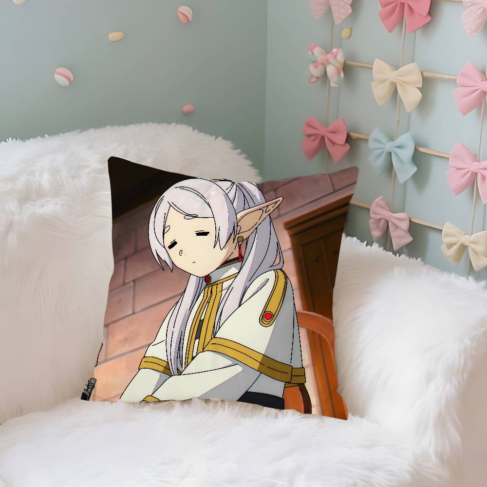 Anime F-Frieren Cute Case Plush Fabric Soft Pillowcase Double Sided Print Cushion Cover Household Gifts