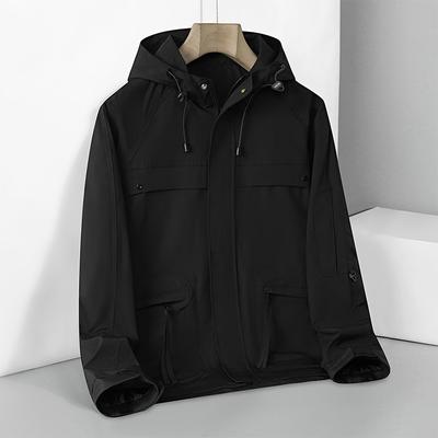 Men's Outerwear, Outdoor Loose Oversized Jacket, Top, Casual Sports Windbreaker
