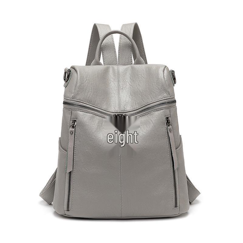 Rucksack im koreanischen Stil mit großem Fassungsvermögen aus Rindsleder für Mütter - Vielseitige Damen-Reisetasche