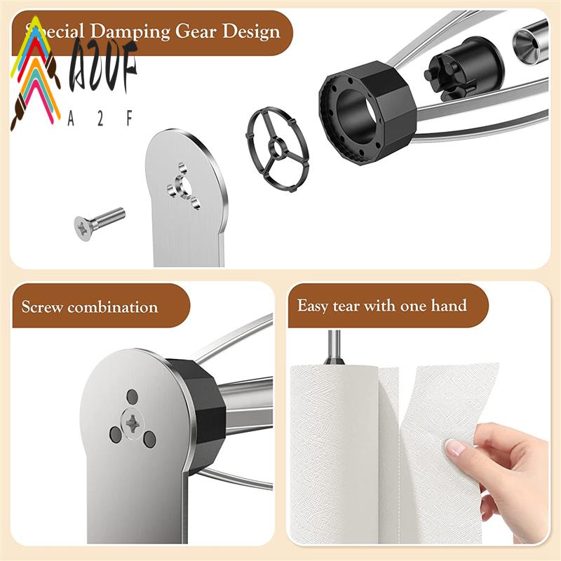 A20F-Under Cabinet Towel Robe Hooks Under Cabinet Paper Towel Holder Towel Holder For Bathroom Kitchen чёрный
