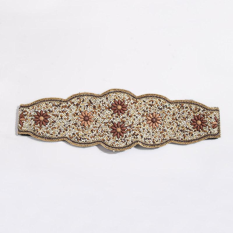 New Bohemian Style for Ladies, Handcrafted Turquoise Chain, Elastic and Tight, Ethnic Style Yunnan Waist Belt