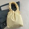 Sweet Pleated Tote Bag Large Capacity Drawstring Handbag Trendy Nylon Shoulder Bag  Commuting