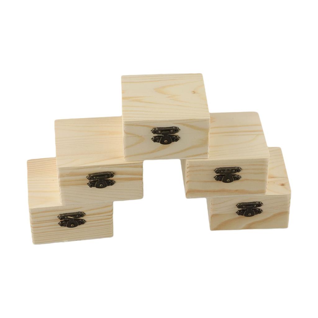 Elegant Wooden Jewelry Box Collection 5PCS Designed for Stylish Organization
