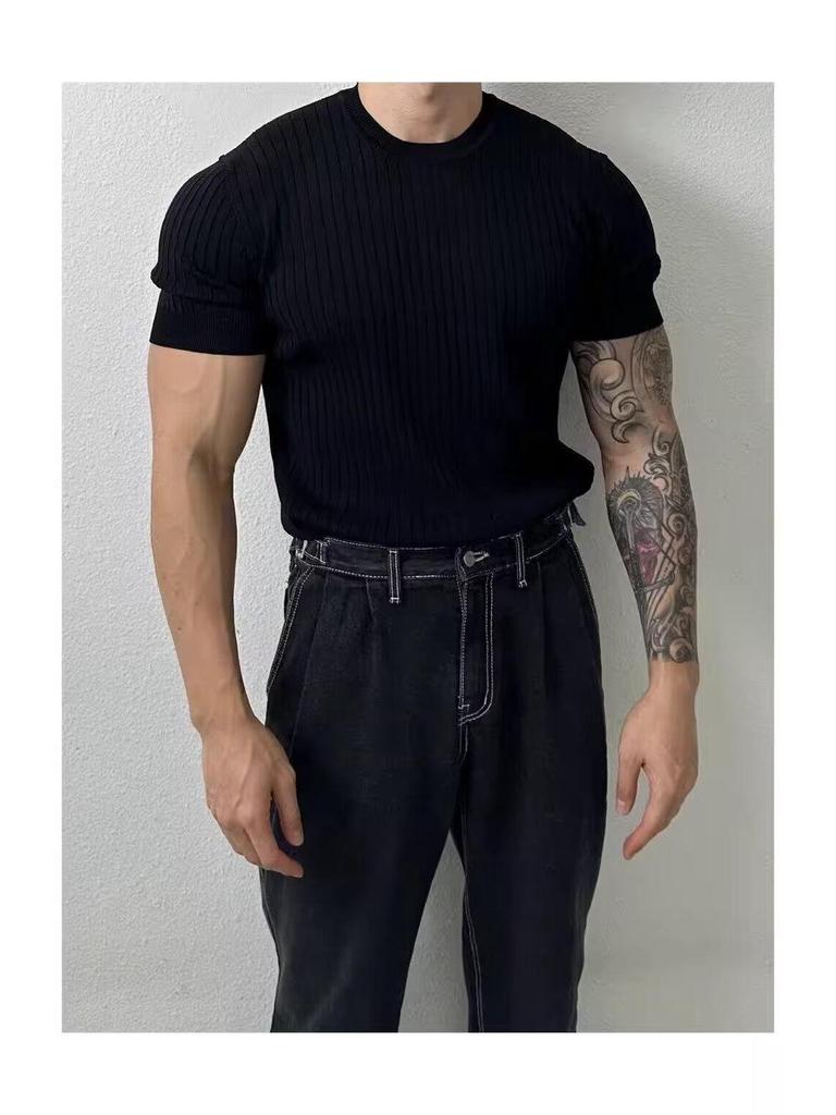 Men's European & American Fashion Breathable Short-Sleeve T-Shirt