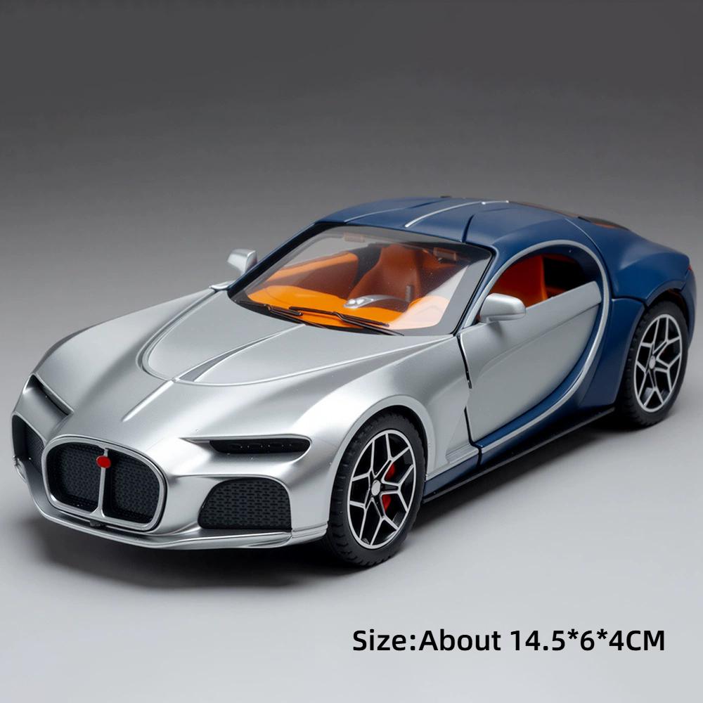 1:32 Tourbillon Atlantic Model Car Toy Openable Hood Exquisite Interior Vehicles Models Sound Light Supercar Collectible Item