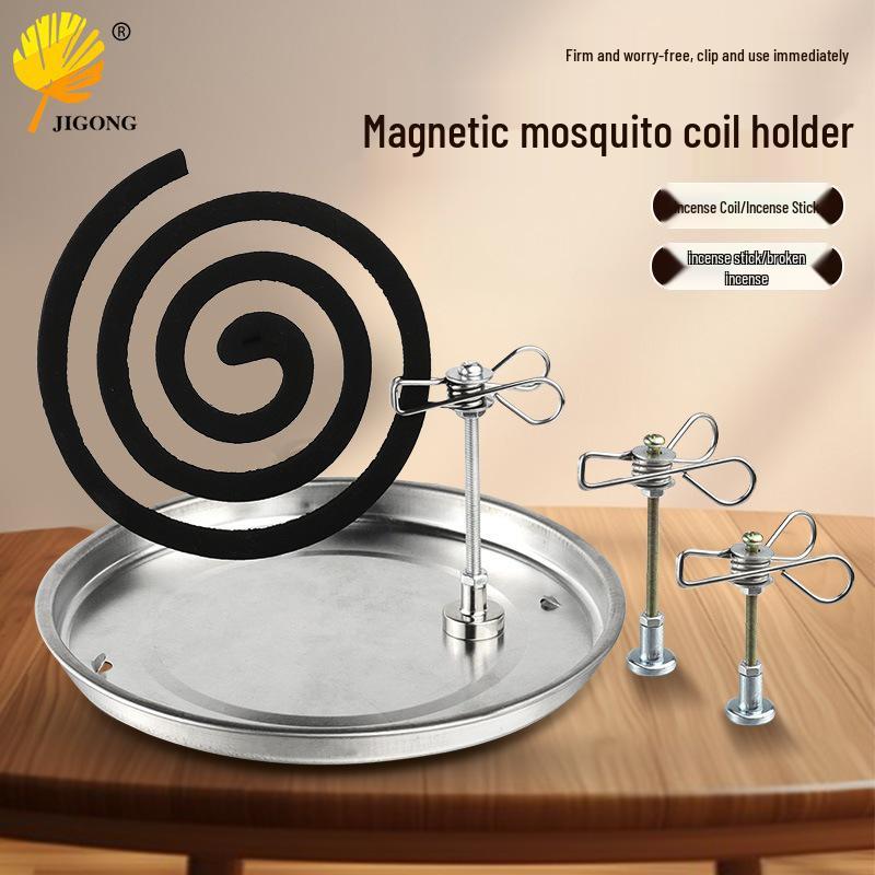 Magnetic Wrought Iron Mosquito Coil Holder & Ash Tray