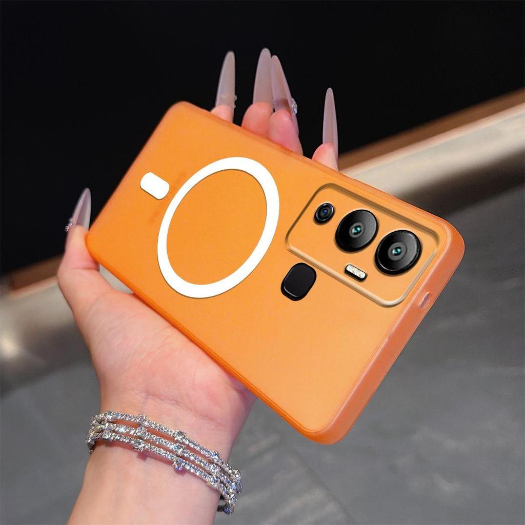 Frosted Semi Clear Magnetic Phone Case for infinix HOT 12 Play Soft TPU Shockproof Cover