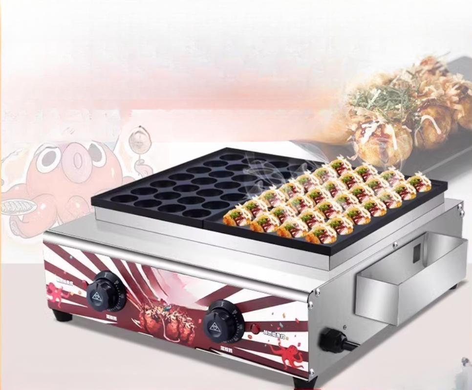 220V Commerciële Elektrische Takoyaki Maker Grill Octopus Vleesbal Bakmachine Anti-aanbak Snackmachine