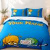 Adventure Time Custom Name 3pc Set Perfect for Bedroom Use Comfortable Bedding Set Includes a Duvet Cover and Two Pillowcases Ideal Birthday or Christ