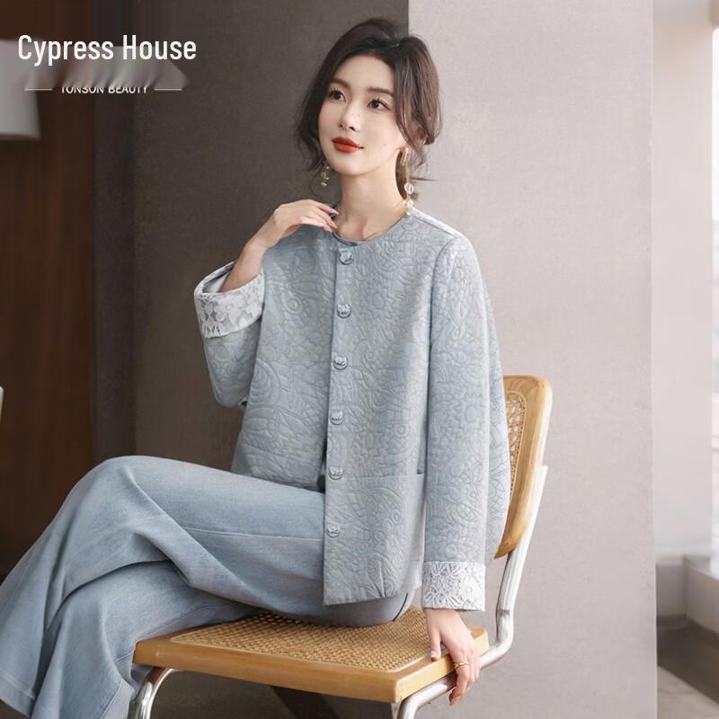 Cypress She Women s Round Neck Long Sleeve Cardigan S