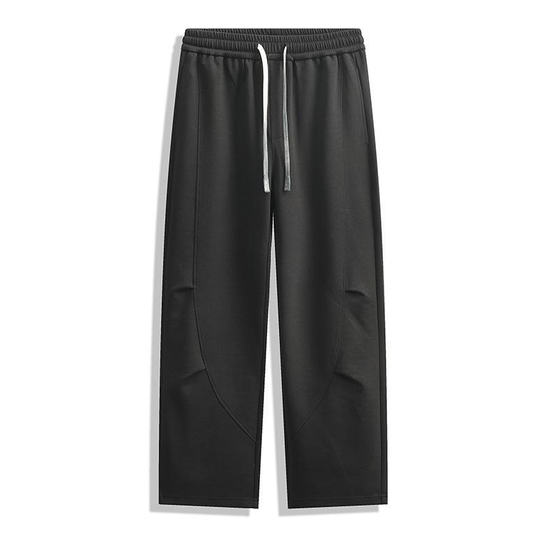 

Spring and autumn new men s casual pants loose and versatile solid color wide-leg pants straight casual sports trousers M