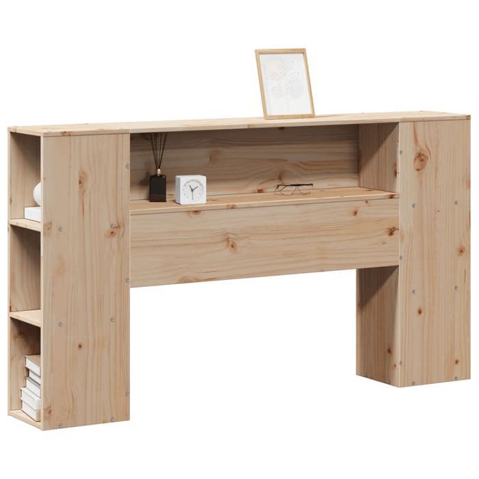 VidaXL Headboard with Storage 160 Cm Solid Pine Wood, Wooden Headboard, Headboard with Storage, Headboard 855624