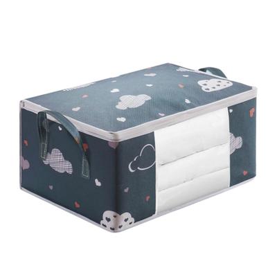 Large Capacity Clothes Storage Bag Organizer With Reinforced Suitable For Blankets Bedding Hand U4U0