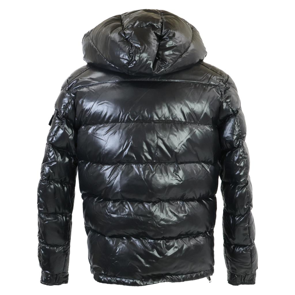 Moncler MAYA Pánska prešívaná bunda s kapucňou 1 čiernaPoužitá