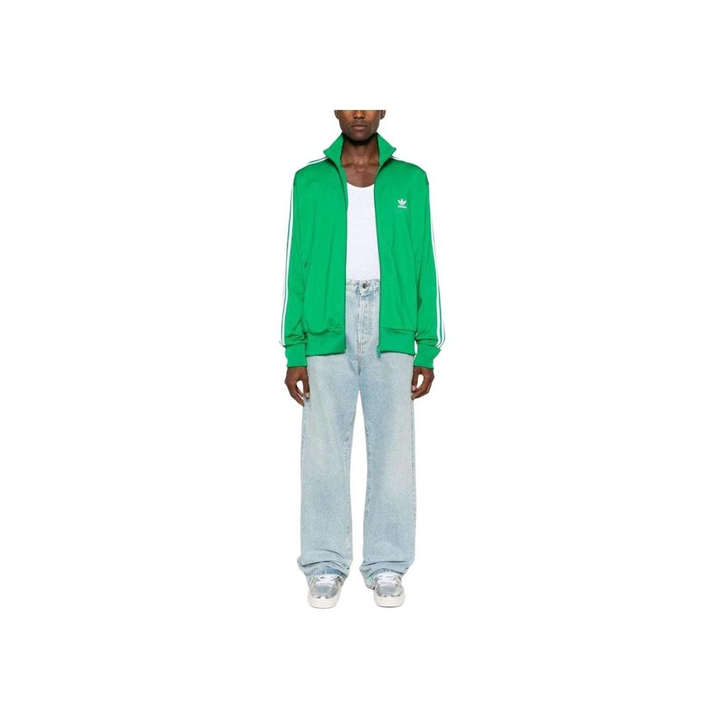Adidas Originals Adicolor Classics Firebird Track Jacket With Striped Logo Print Men Tops Green IU0762
