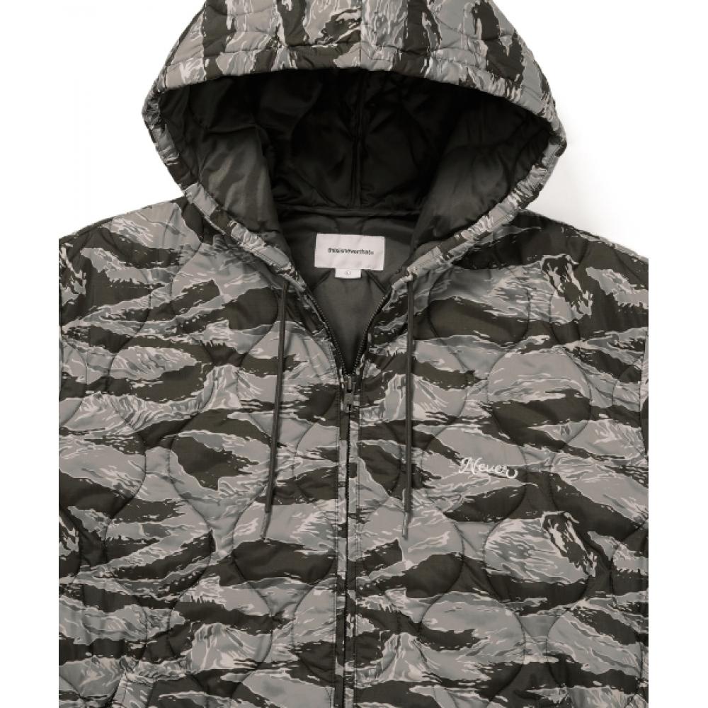 Thisisneverthat Quilted Hooded Jacket Olive