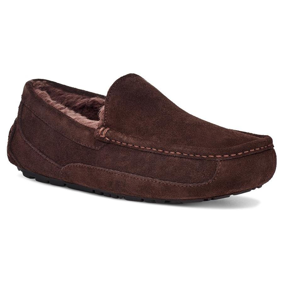 UGG Cow Split Leather Casual Shoes Men's Chocolate 1115149-CHO