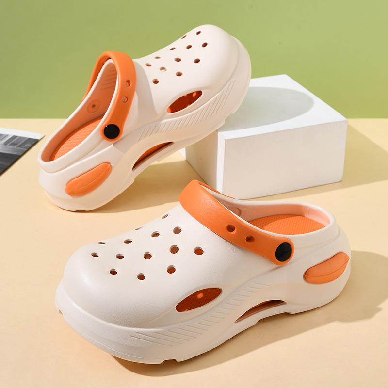 Summer new women's hole shoes non-slip round head wear-resistant fashion solid color leisure outdoor beach