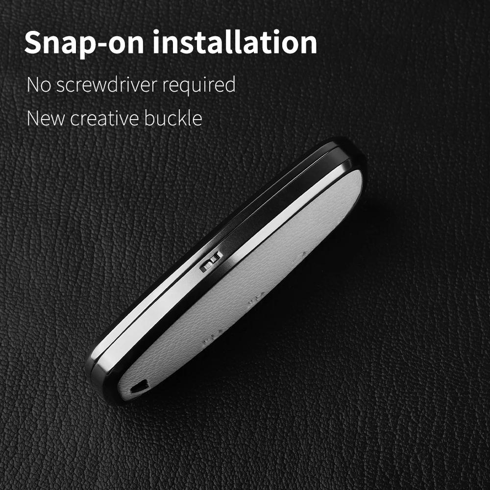 yxkpz10 4 Button Aluminum Alloy Goatskin Car Key Case Cover For Nissan X-trail T33 Qashqai J12 Teana 2022 2023 Car keychain Accessories