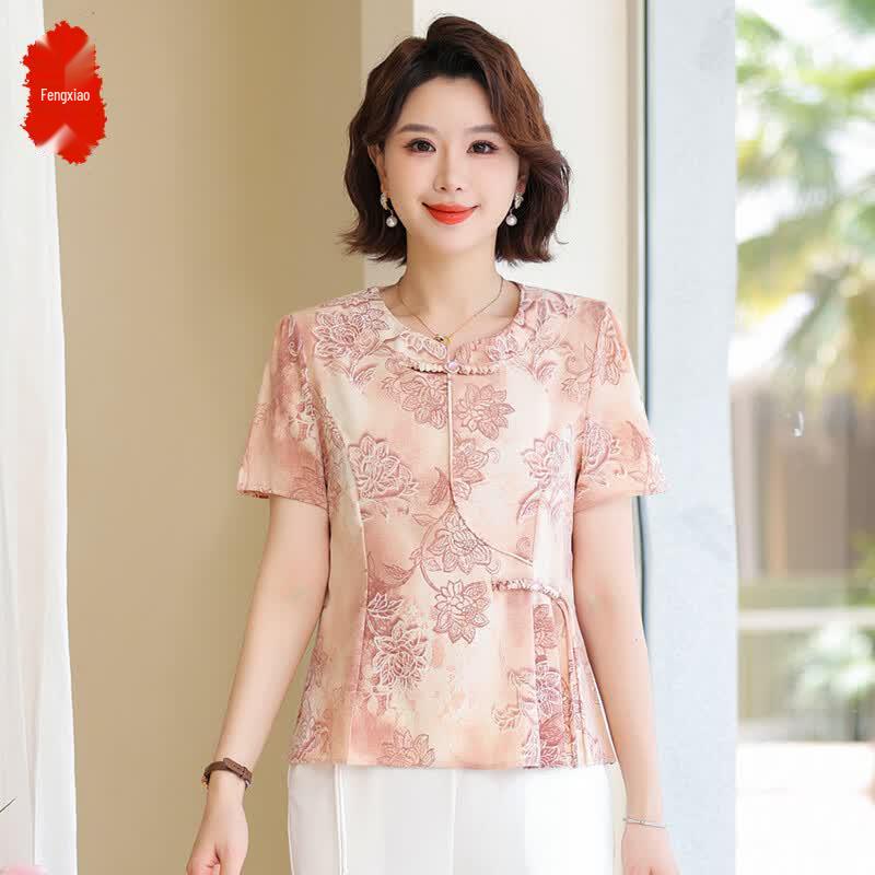 

Women s Floral Print Short-Sleeve T-Shirt 4XL