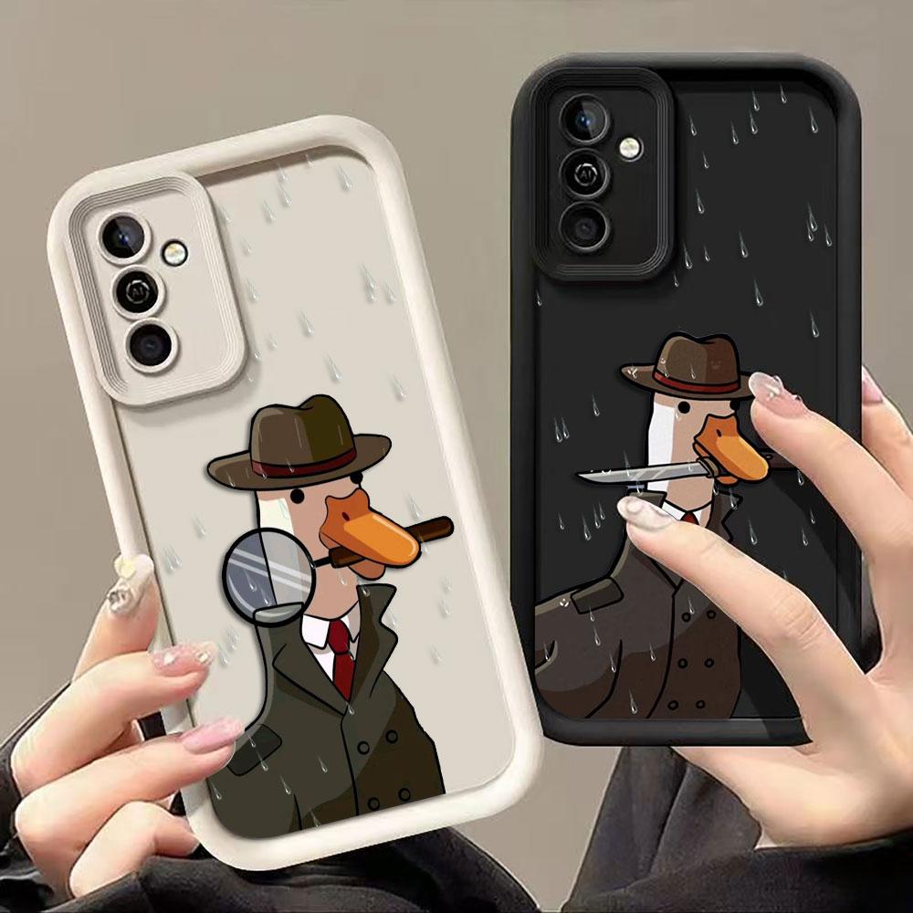 Cute Funny Duck Phone Case For Infinix SMART SPARK 9 10 20C 30C 40C CAMON 20 30 40 POP 8 POVA 6 7 ITEL A70 A80 A90 Cover Case