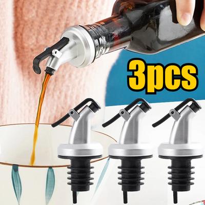 Olive Oil Stopper Wine Bottle Pourer Bar Barware Spout Pourer Cork Wine Pour Dispenser Leakproof Wine Spout Bottle Pourer