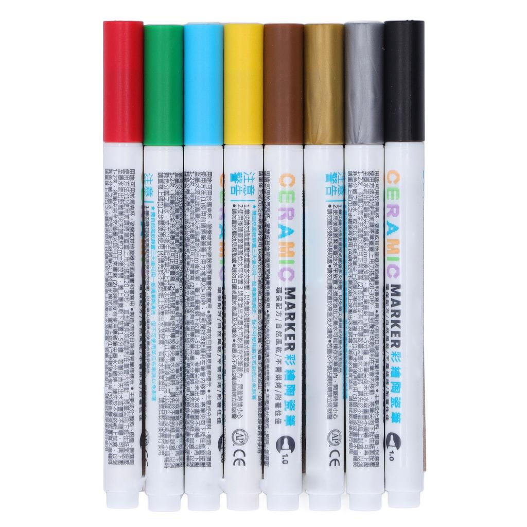 Malen Keramikmarker Gerade Hydraulische Frontpresse Spitze DIY Herstellung 8 Farben Ohne Brennen Keramikkunststift