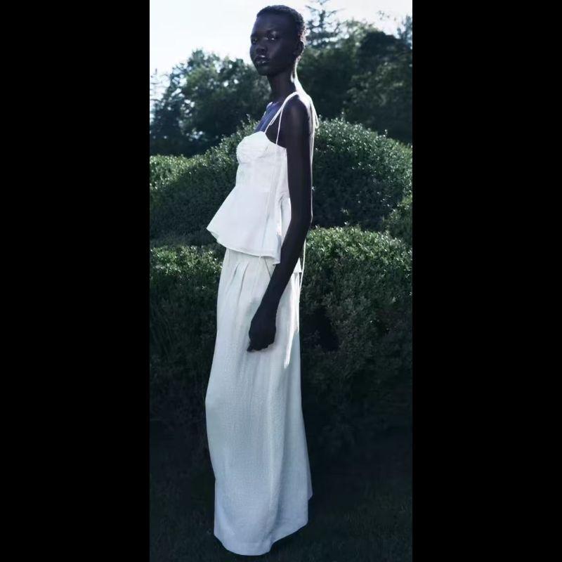 Za New Fall Women's Clothing 2025 Fashion Wind Fashion Pure Color Tight Corset Strap Short Top 8155920