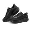 Skechers Bobs Mens Black Warrior Slip-On Sneakers Solid Round Toe Elevator Shoes Low-Top Running Shoes Men sneaker 118434-BBK