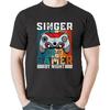 Camiseta Sudadera Sudadera con Capucha Camiseta sin Mangas Singer by Day Gamer by Night Meme para Jugadores Homens Mulheres Crianças Preto
