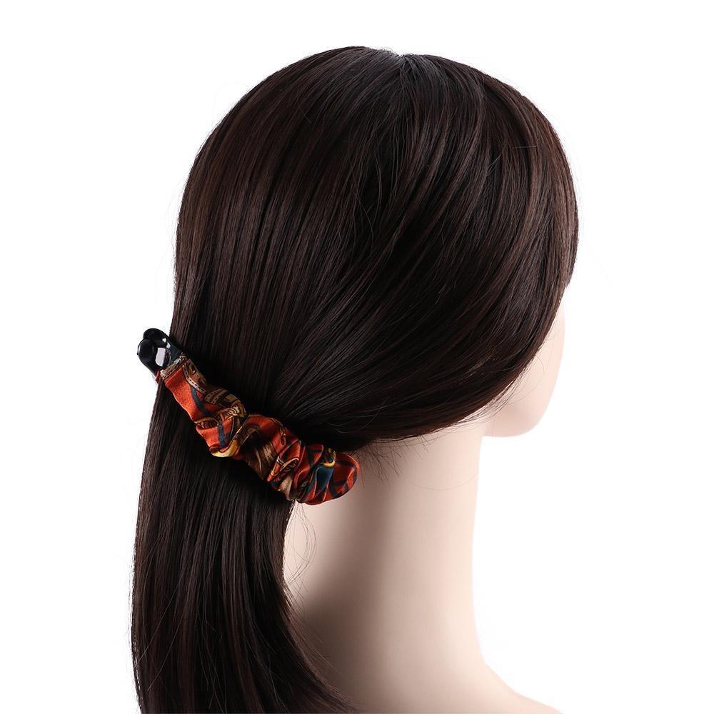 Koreanischer Stil Vertikaler Clip Stoff Haar Accessoire Neu Gekräuselte Bananenklammer Weiblich