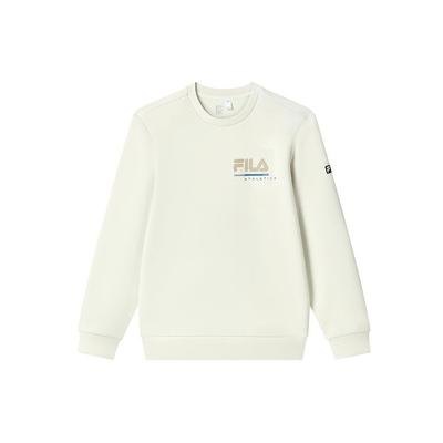Fila Letter Logo Printed Sports Hoodie Men Hoodies White-Birch Gray A11M311205FGY