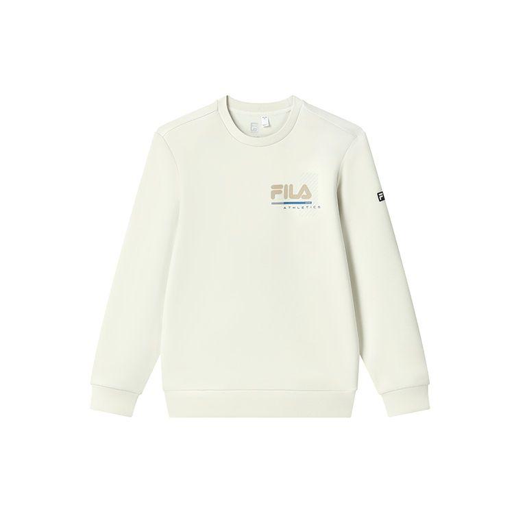 

FILA Letter Logo Printed Sports Hoodie Men hoodies White-Birch Gray A11M311205FGY XL