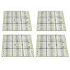 4PCS Quilting Ruler Acrylic Sewing Quilting Cutting Ruler with Double Colored and Grid Lines