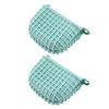 2Pcs Silicone Oven Mitts Heat Resistant Thick Grid Pattern Non-Slip Oven Gloves for Microwave Baking Kitchen Accessory