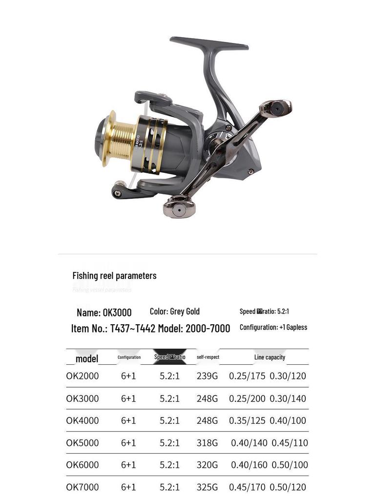 All-Metal Sea Fishing Spinning Reel for Rods and Raft, Lure-Compatible