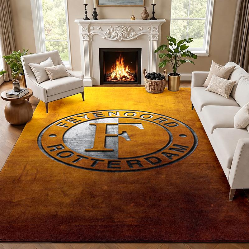 Feyenoord Rotterdam Carpet Door Mat for Living Room or Bedroom Protective Mat Under Chair Office Decoration Christmas Gift Birthday Present