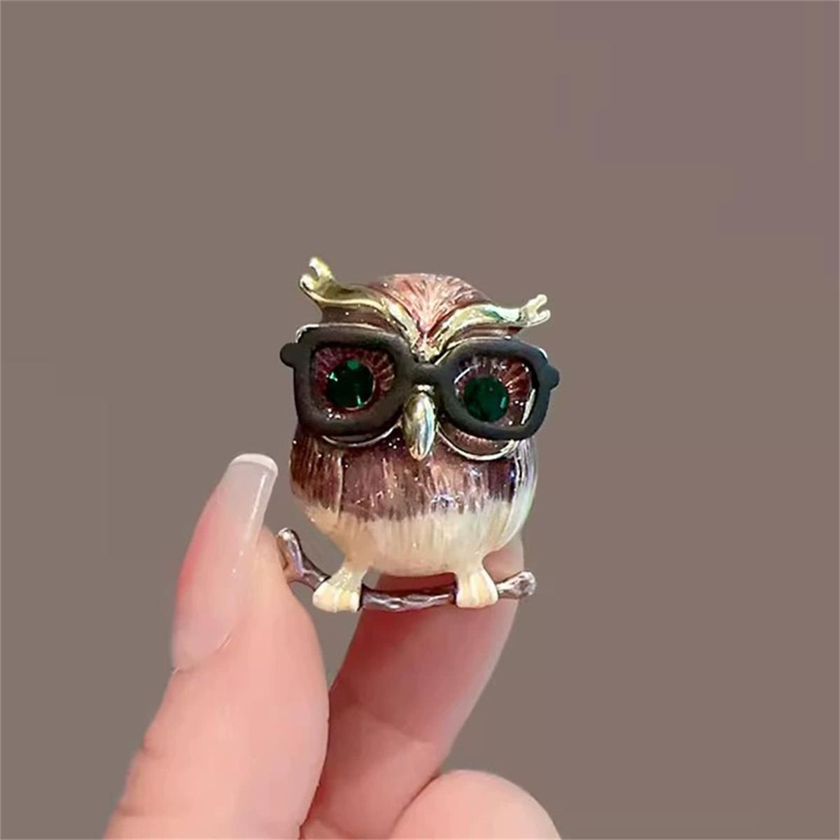 1Pc Retro Creative Owl Brooch Fashion Personality Literary Pin Charm Trend Jewelry Accessories Party Birthday Festival Gift 2026